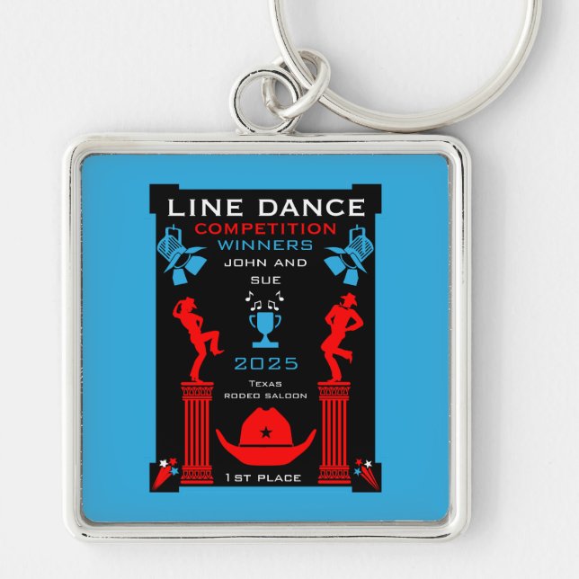 American Line Dancing Competition Key Ring (Front)