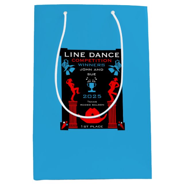 American Line Dancing Competition Medium Gift Bag (Front)