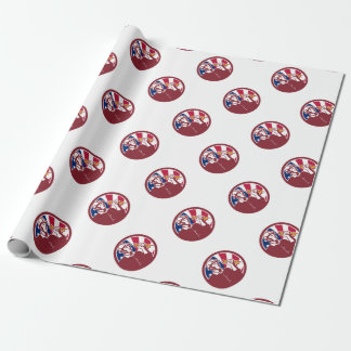 American Lineman USA Flag Icon Wrapping Paper