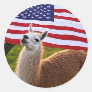American Llama Sticker