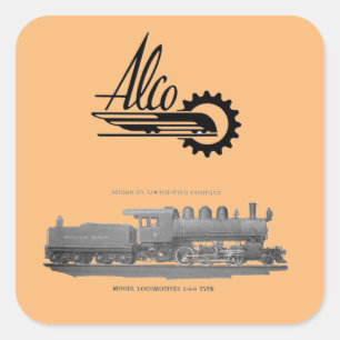 American locomotive company mogul Square Sticker