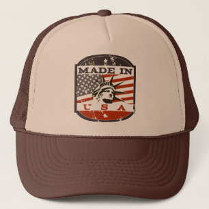 American logo travel poster trucker hat