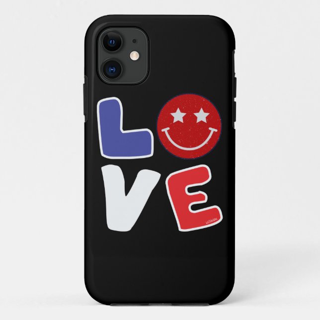 AMERICAN LOVE funny July 4th                       Case-Mate iPhone Case (Back)