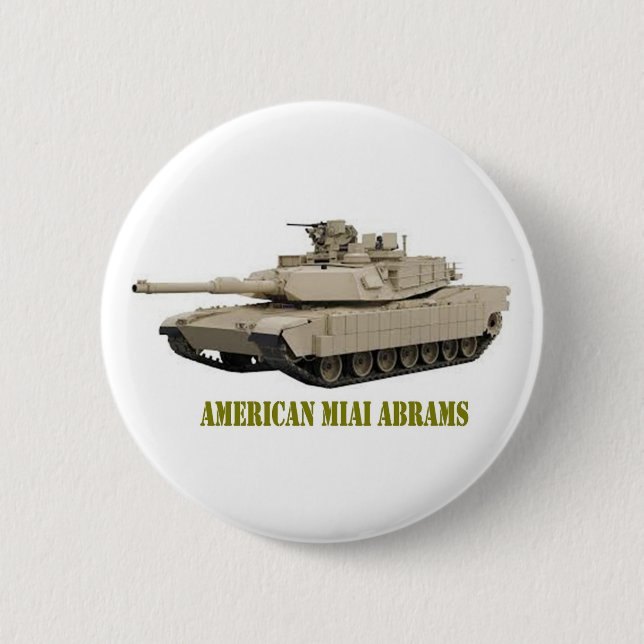 AMERICAN M1A1 ABRAMS  TANK 6 CM ROUND BADGE (Front)