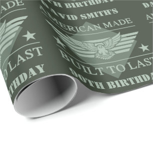 American Made 90th Birthday Wrapping Paper