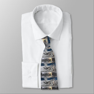 American Made biker drawing neck tie