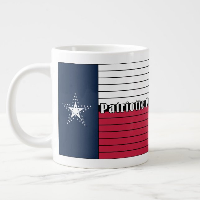 American Made, Texas Proud! Jumbo Mug (Left)
