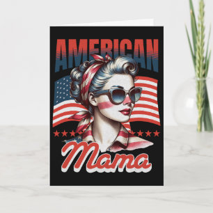 American Mama Patriotic Mom 4th Of July Design  Card