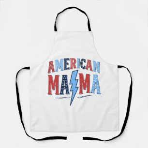 American Mama Patriotic Vintage Engraving Shirt De Apron