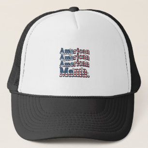 American Mama Patriotic Vintage Engraving Shirt De Trucker Hat