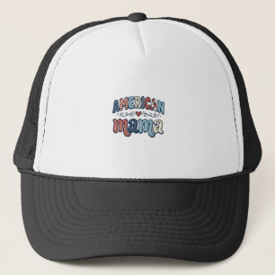 American Mama Patriotic Vintage Shirt Design_1 Trucker Hat