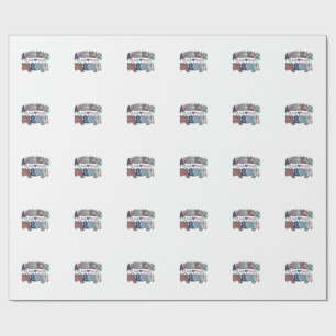 American Mama Patriotic Vintage Shirt Design_1 Wrapping Paper
