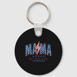 American Mama Red White And Due 4th Of July Pregna Key Ring