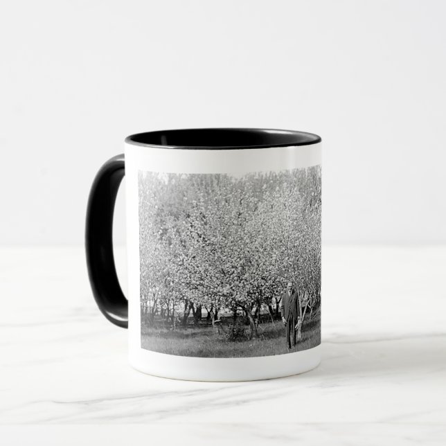 American Man in Orchard Real Photo Coffee Mug (Front Left)