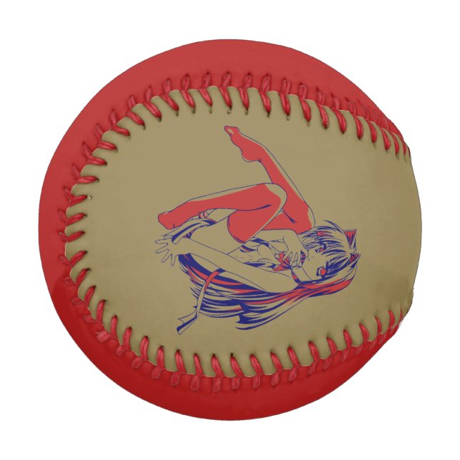 American Manga Neko Catgirl Kawaii Anime Baseball (Front Left)