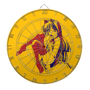 American Manga Neko Catgirl Kawaii Anime Dartboard