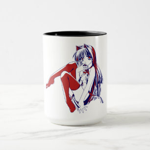 American Manga Neko Catgirl Kawaii Anime Mug