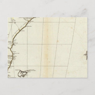 American Map Engraved South Section Postcard
