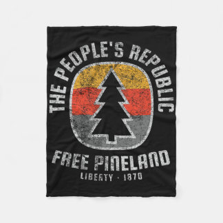 American Marauder Free Pineland Camping Badge Fleece Blanket