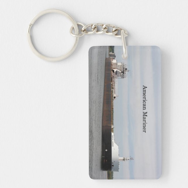 American Mariner rectangle acrylic key chain (Front)