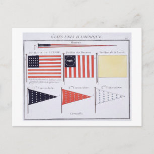 American Maritime Flags and Pennants, from a Frenc Postcard