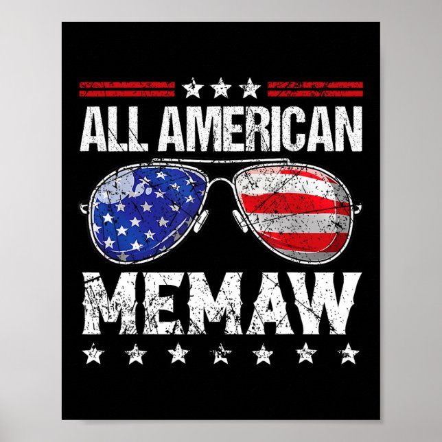 American Memaw 4th Of July Family Matching Sungles Poster (Front)