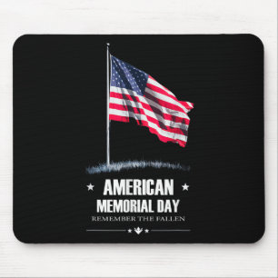 American Memorial Day Remember The Fallen Usa Flag Mouse Pad