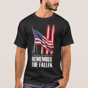 American Memorial Day Remember The Fallen Usa Flag T-Shirt