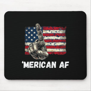 American’merican Af Flag 4th Of July Patriotic Gif Mouse Pad