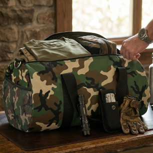 American Military Camouflage Pattern Duffle Bag