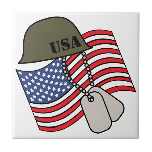 American Military Ceramic Tile (Front)