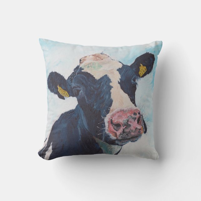 American MoJo Pillows - 0254 Irish Friesian Cow (Front)