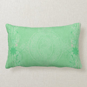 American MoJo Pillows Mint Green Antique Scroll