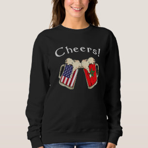American Moroccan Patriot US Flag Beer Drinks Moro Sweatshirt