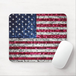 American Mosaic Flag Mouse Pad