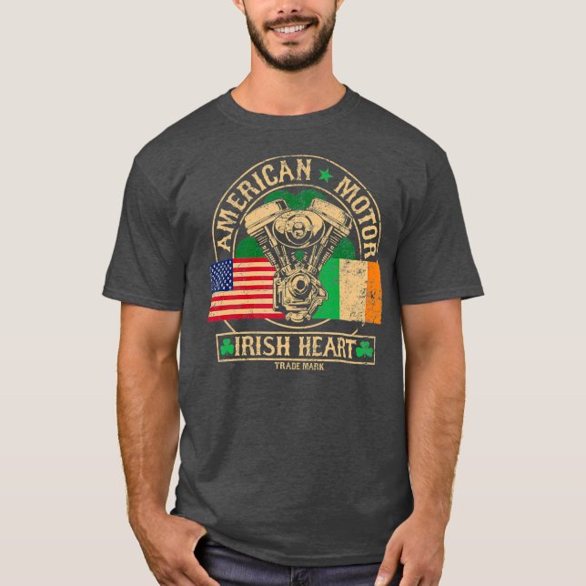 American Motor Irish Heart T-shirt for Irish (Front)