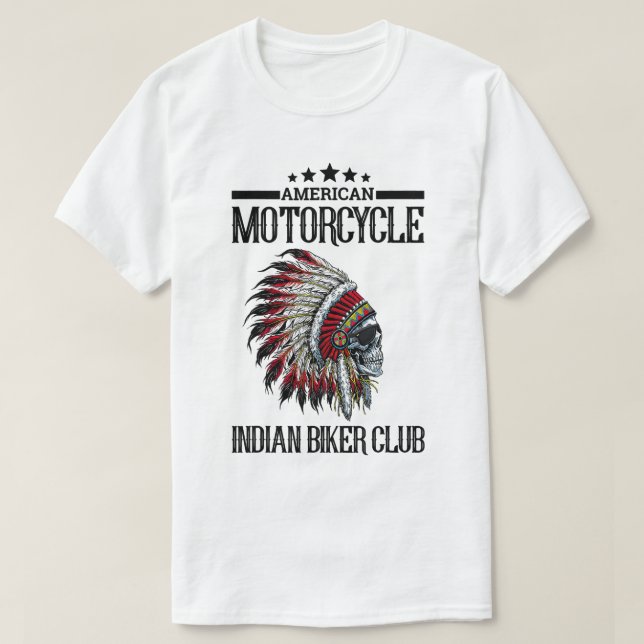 American Motorcycle Indian Biker Club Shirt Motorc (Design Front)