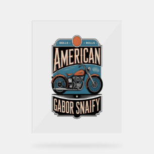 American Motorcycle Vintage Acrylic Sign