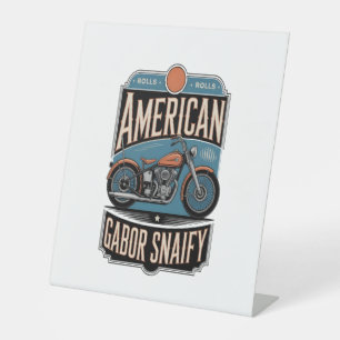 American Motorcycle Vintage Pedestal Sign