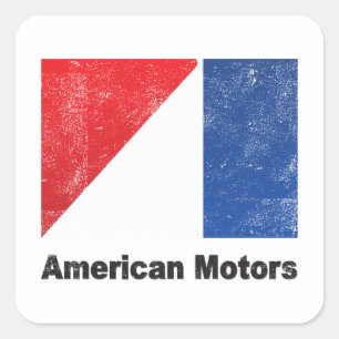 American Motors Distressed Logo Square Sticker