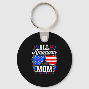 American mum 4th of july sunglasses family key ring