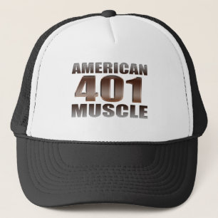 american muscle 401 nailhead trucker hat