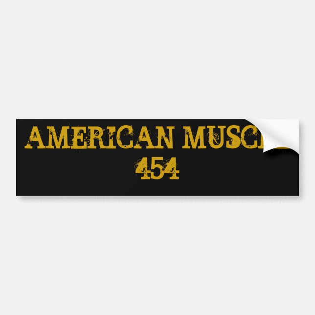 AMERICAN MUSCLE 454 BUMPER STICKER (Front)