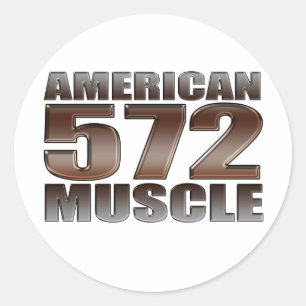 american muscle 572 Big Block crate motor Classic Round Sticker