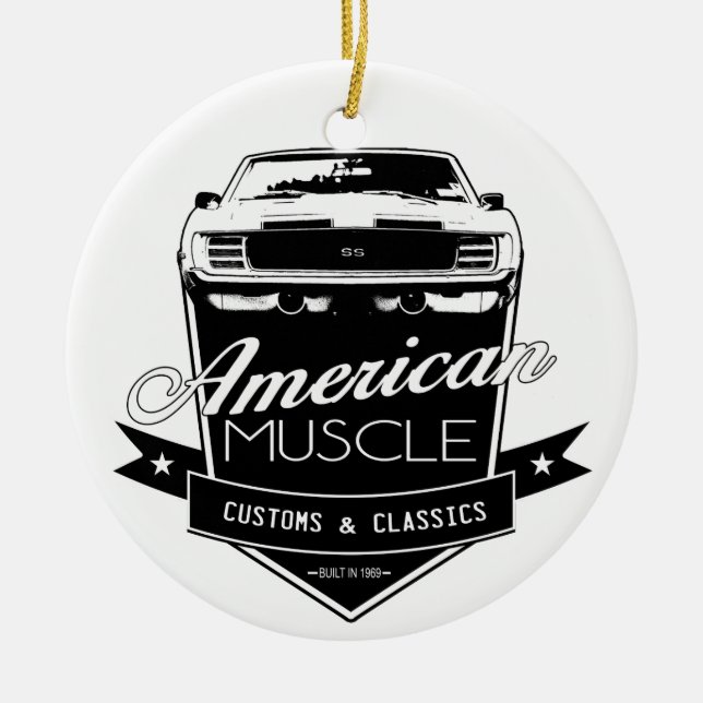 American Muscle Camaro Ceramic Ornament (Front)