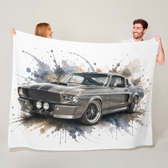 American Muscle Car Fleece Blanket (In Situ)