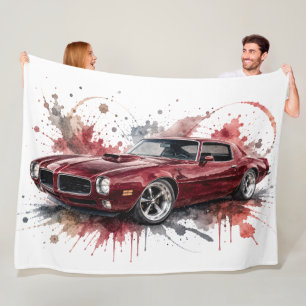 American Muscle Car Fleece Blanket