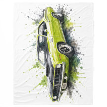 American Muscle Car Fleece Blanket