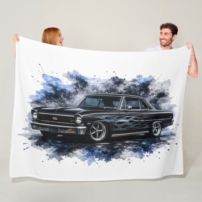 American Muscle Car Fleece Blanket (In Situ)