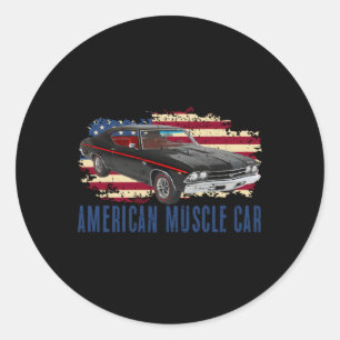 American Muscle Car Ns Classic Round Sticker